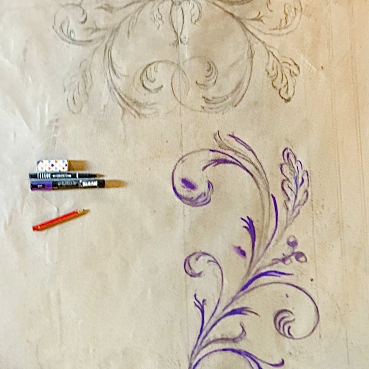 décor peint à main levée