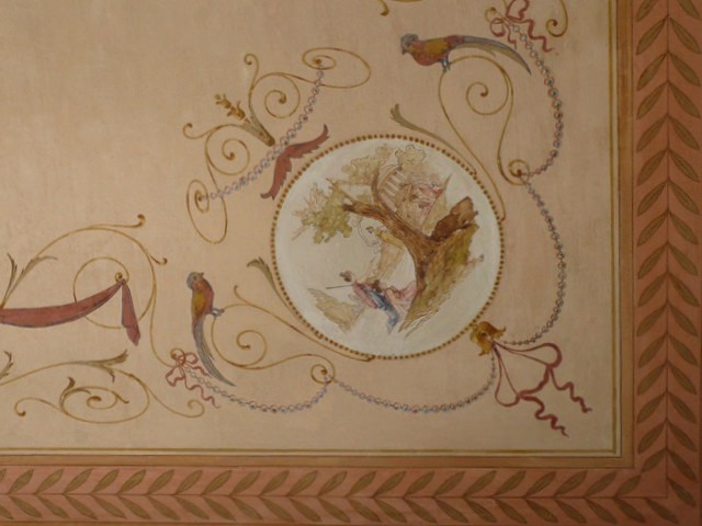 décor restauré médaillon patrimoine peinte décorateur