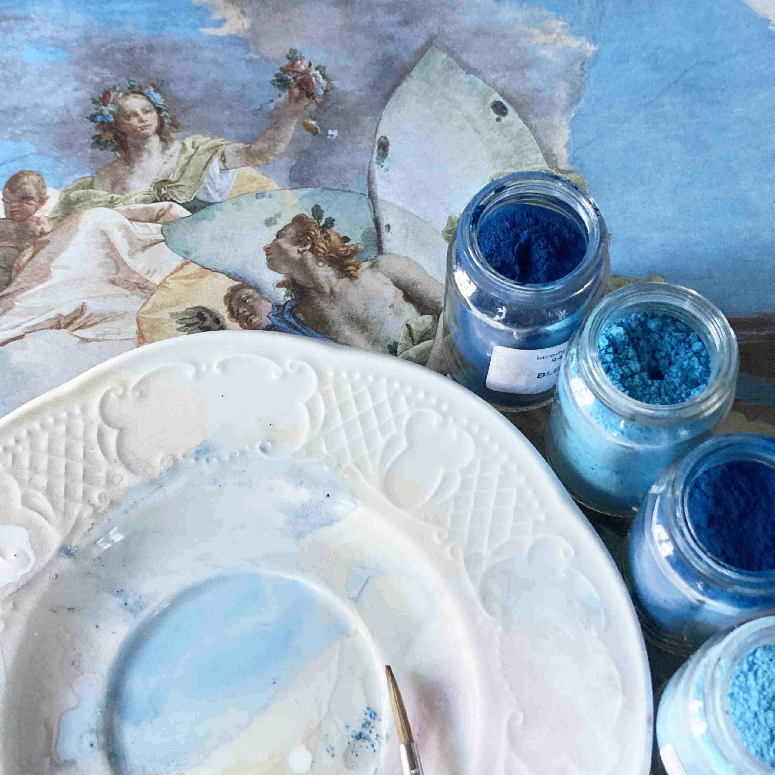 palette pour décor de ciel peint