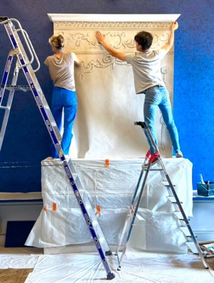 marouflage toile peinte Fragonard