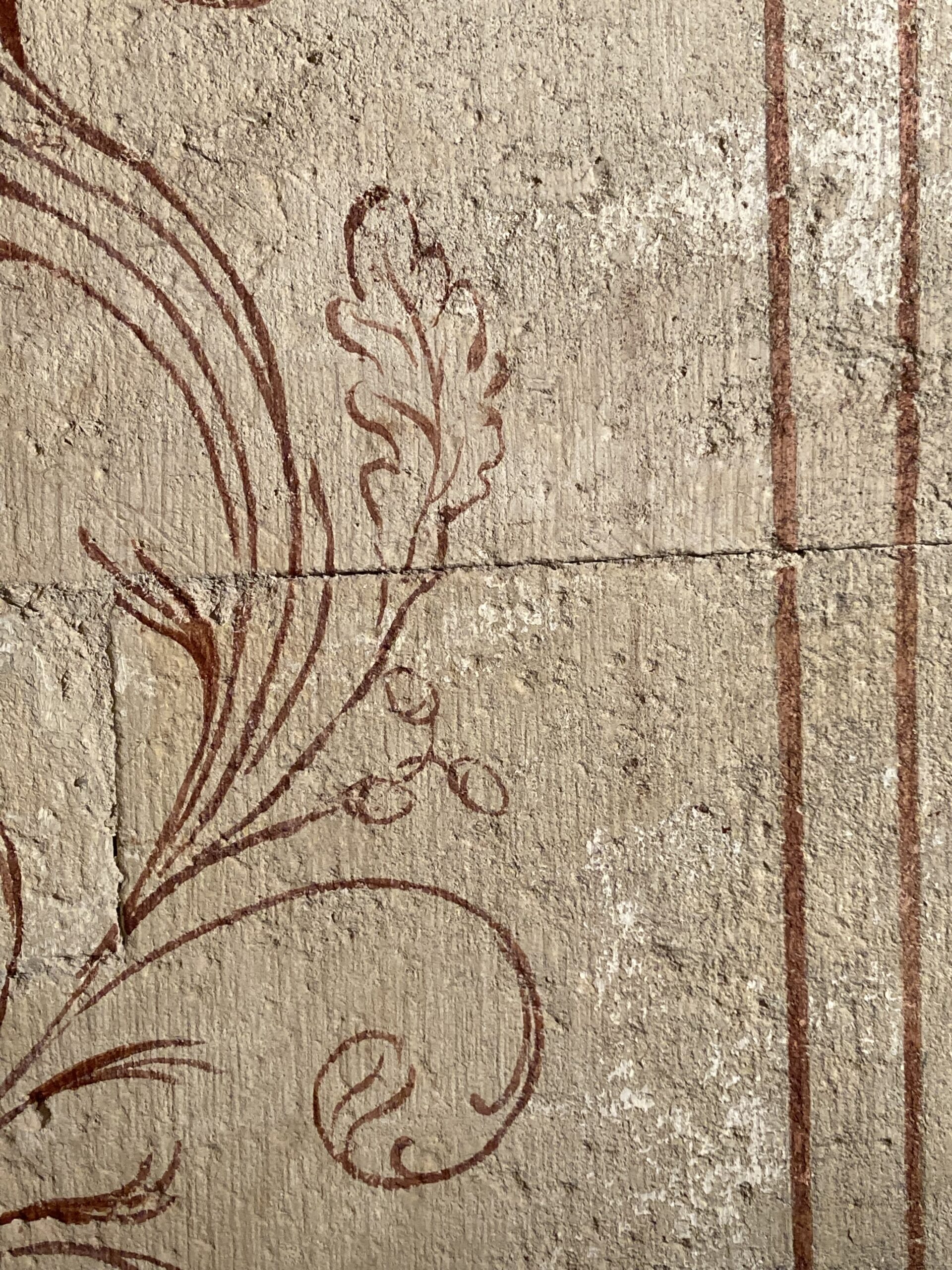 détail décor peint a tempera