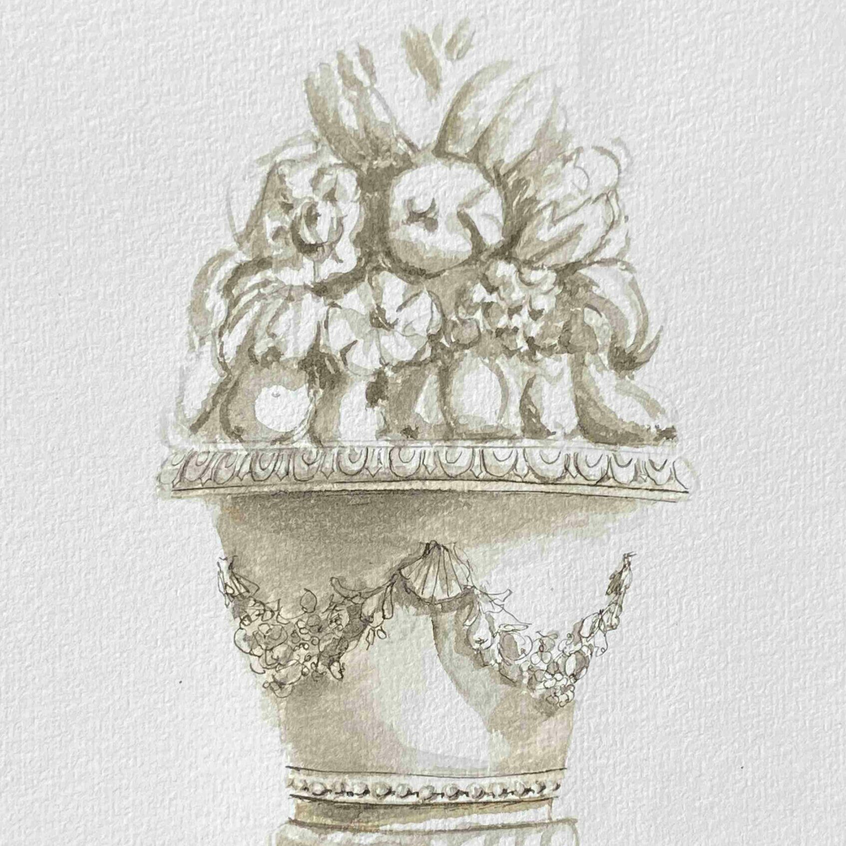 maquette peinte à la main